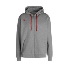 Wilson Training Jacket Fundamentals Cotton Zip with Hood (Cotton) grey Men's