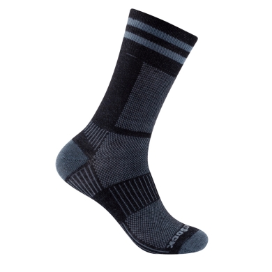 Wrightsock Sportsocks Crew Coolmesh II (thin, breathable, comfortable) grey/black - 1 pair