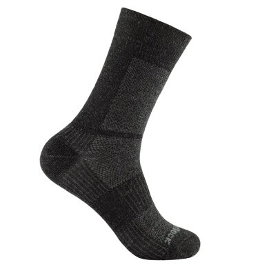 Wrightsock Hiking Sock Crew Merino Coolmesh II (thin, merino wool) grey/black - 1 Pair