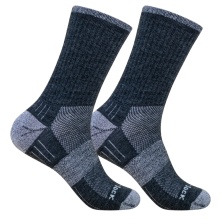 Wrightsock Hiking Sock Crew Merino Escape (extra terry padding) grey/smoke blue - 1 Pair