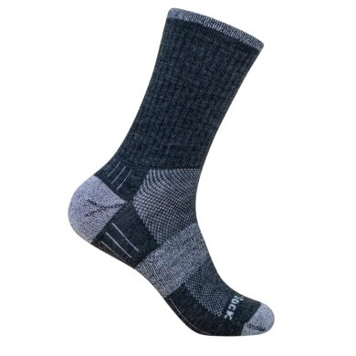 Wrightsock Hiking Sock Crew Merino Escape (extra terry padding) grey/smoke blue - 1 Pair