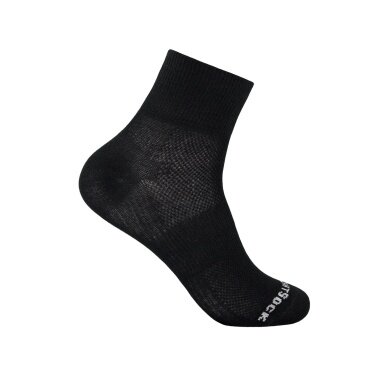 Wrightsock Sportsocks Quarter Coolmesh II (thin, breathable, comfortable) black - 1 pair