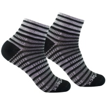 Wrightsock Sportsocks Quarter Coolmesh II (thin, breathable, comfortable) grey/black - 1 pair