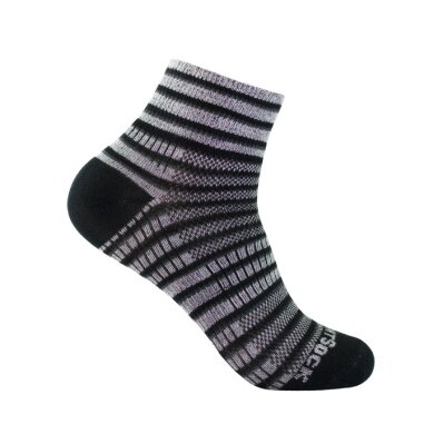 Wrightsock Sportsocks Quarter Coolmesh II (thin, breathable, comfortable) grey/black - 1 pair