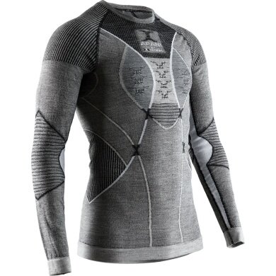 X-Bionic Functional Long-sleeved Round Neck Apani 4.0 Merino Underwear black/grey/white Men