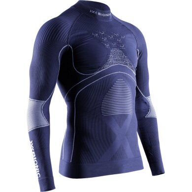 X-Bionic Functional Long Sleeve Shirt Energy Accumulator 4.0 Turtle Neck Navy Blue Men