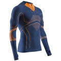 X-Bionic Functional Long Sleeve Shirt Energy Accumulator Light Half Zip Underwear Navy Blue/Orange Men's