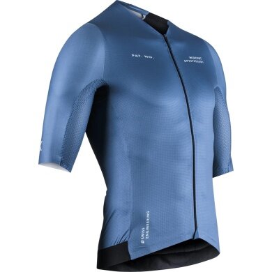 X-Bionic Bike Shirt Corefusion Aero Jersey (Front Zipper, Lightweight, Breathable) Mineral Blue Men