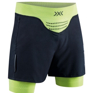 X-Bionic Running Shorts Short Running Effektor 4D Streamlite (attached inner shorts) short black/lime Men