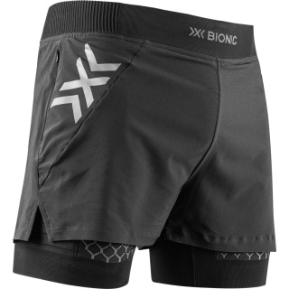 X-Bionic Running Trousers Twyce Race 2in1 Short (attached inner shorts) short black/charcoal grey Men