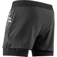 X-Bionic Running Trousers Twyce Race 2in1 Short (attached inner shorts) short black/charcoal grey Men