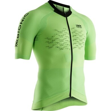 X-Bionic Cycling Shirt Full-Zip The Trick 4.0 Short Sleeve Lime Green Men