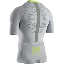 X-Bionic Cycling Shirt The Trick 4.0 Full-Zip Short Sleeve grey/lime Men