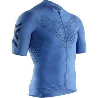 X-Bionic Cycling Shirt Twyce 4.0 Short Sleeve Full-Zip Blue Men