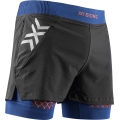 X-Bionic Running Shorts Twyce Race 2in1 Short (attached inner shorts) short black/dark blue/orange Men