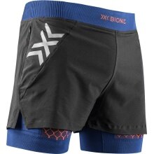 X-Bionic Running Shorts Twyce Race 2in1 Short (attached inner shorts) short black/dark blue/orange Men