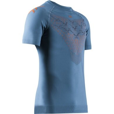 X-Bionic Running Shirt Twyce Run (tight-fitting) Short Sleeve mineral blue/orange Men