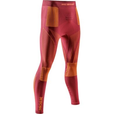 X-Bionic Functional Trousers Pant Energy Accumulator 4.0 Long Underwear Burgundy/Orange Men's