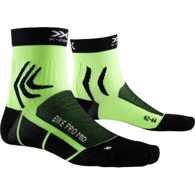 X-Socks Cycling Sock Bike Pro Mid 4.0 green/black Men - 1 Pair