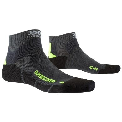 X-Socks Running Socks Run Discovery 4.0 charcoal grey/lime yellow Men - 1 Pair