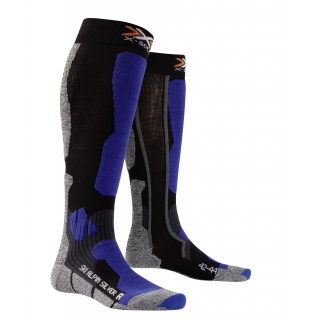 X-Socks Ski Sock Alpine Silver black/blue Women - 1 Pair