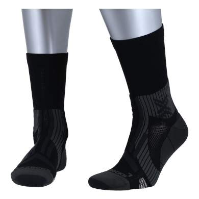 X-Socks Running Socks Trailrun Expert Crew (for trail running) black/charcoal Men - 1 Pair