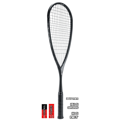 Xamsa Squash racket Onyx 151g/head-heavy black - strung -