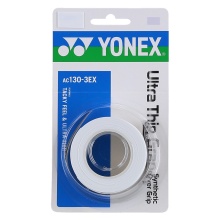 Yonex Overgrip Ultra Thin Grip 0.4mm (smooth/direct grip feel) white 3-pack