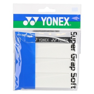 Yonex Overgrip Super Grap Soft 0.8mm white 3 pack