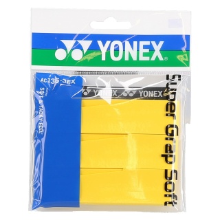 Yonex Overgrip Super Grap Soft 0.8mm yellow 3-pack