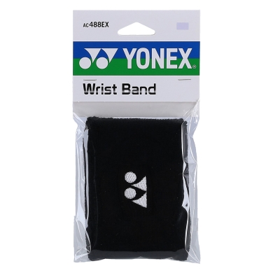 Yonex Sweatband Wrist Jumbo Logo Centre 11x8cm black 1 piece