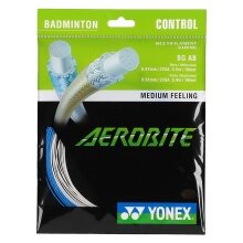 Stringing with Badminton String Yonex Aerobite Hybrid 0.61/0.67 white/blue