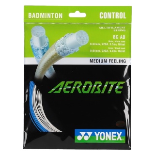 Yonex Badminton String Aerobite Hybrid 0.61/0.67 white/blue 10m Set