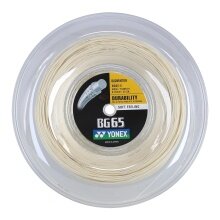 Yonex Badminton String BG 65 0.70 (Allround+Durability) natural 500m roll