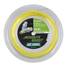 Yonex Badminton String Aerobite Boost Hybrid 0.61/0.72 grey/yellow 200m Roll