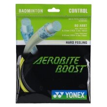 Yonex Badminton String Aerobite Boost Hybrid 0.61/0.72 grey/yellow 10m Set