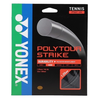 Yonex Tennis String Poly Tour Strike (Durability+Control) black 12m Set