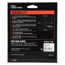 Stringing with tennis string Poly Tour Strike (Durability+Control) black