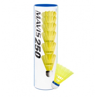 Yonex Badminton Balls Mavis 250 Nylon Yellow Pack of 6