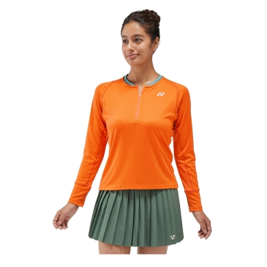 Yonex Tennis Long Sleeve Shirt Crew Neck French Open (Roland Garros) 2024 orange Women