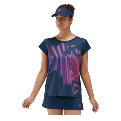 Yonex Tennis Shirt Crew Neck US Open 2024 Indigo Blue Ladies