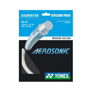 Yonex Badminton String Aerosonic (Power+Comfort) white 10m Set