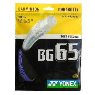 Yonex Badminton String BG65 (Allround+Durability) blue 10m Set