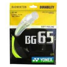 Yonex Badminton String BG65 (Allround+Durability) yellow 10m Set