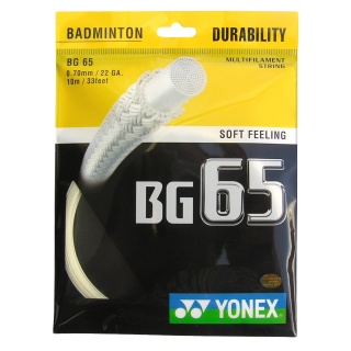 Yonex Badminton String BG65 (Allround+Durability) natural 10m Set