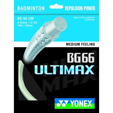 Stringing with Badminton String Yonex BG 66 Ultimax (Power+Comfort) yellow