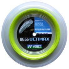 Yonex Badminton String BG 66 Ultimax (Power+Comfort) yellow 200m roll