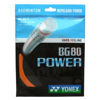 Yonex Badminton String BG 80 Power (Power+Touch) orange 10m Set