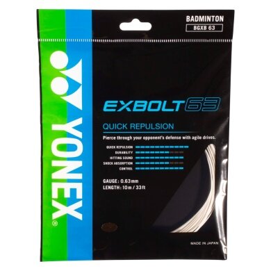 Stringing with Badminton String Exbolt 63 (Control) white