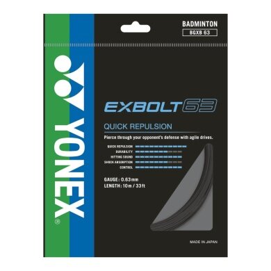 Stringing with Badminton String Exbolt 63 (Control) black